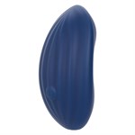 Синий вибромассажер Cashmere Velvet Curve - фото 1428471
