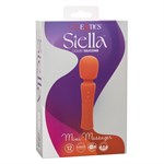 Оранжевый вибромассажер Stella Liquid Silicone Mini Massager - 14,5 см. - фото 1428495