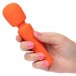Оранжевый вибромассажер Stella Liquid Silicone Mini Massager - 14,5 см. - фото 1428499