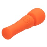 Оранжевый вибромассажер Stella Liquid Silicone Mini Massager - 14,5 см. - фото 1428501