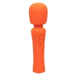 Оранжевый вибромассажер Stella Liquid Silicone Mini Massager - 14,5 см. - фото 1428493