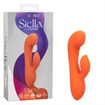 Оранжевый вибромассажер Stella Liquid Silicone Dual “G” - 17,75 см. - фото 1428514