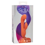 Оранжевый вибромассажер Stella Liquid Silicone Dual “G” - 17,75 см. - фото 1428515