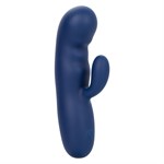 Синий вибромассажер-кролик Cashmere Silk Duo - 16,5 см. - фото 1428543