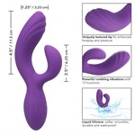 Фиолетовый вибромассажер-кролик Stella Liquid Silicone “C” Curve - 19 см. - фото 1428557