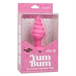 Розовая анальная пробка в виде мороженого Yum Bum Ice Cream Cone Butt Plug - 9,5 см. 367124 - фото 69912