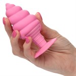 Розовая анальная пробка в виде мороженого Yum Bum Ice Cream Cone Butt Plug - 9,5 см. 367124 - фото 69915