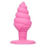 Розовая анальная пробка в виде мороженого Yum Bum Ice Cream Cone Butt Plug - 9,5 см. 367124 - фото 69917