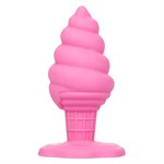 Розовая анальная пробка в виде мороженого Yum Bum Ice Cream Cone Butt Plug - 9,5 см. 367124 - фото 69918