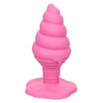 Розовая анальная пробка в виде мороженого Yum Bum Ice Cream Cone Butt Plug - 9,5 см. 367124 - фото 805851