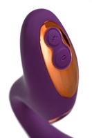 Фиолетовый вибромассажер с клиторальной стимуляцией Megam - фото 1431720