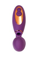 Фиолетовый вибромассажер с клиторальной стимуляцией Megam - фото 1431712