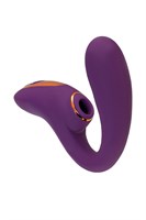 Фиолетовый вибромассажер с клиторальной стимуляцией Megam - фото 1431715