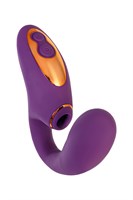 Фиолетовый вибромассажер с клиторальной стимуляцией Megam - фото 1431710