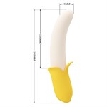 Силиконовый вибратор Banana Geek - 19,5 см. - фото 1429315