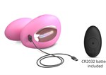 Розовый U-образный стимулятор клитора и точки G с пультом ДУ Wonderlover - фото 1426118