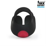 Черная вибронасадка на пенис и мошонку Sex Expert - фото 1428178