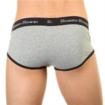 Набор из 3 разноцветных трусов-брифов с чёрной резинкой 368396