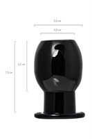 Черная анальная втулка Basic L - 7,5 см. - фото 1432466