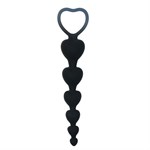 Черная анальная цепочка-елочка «Оки- Чпоки» - 18,5 см. - фото 1427010