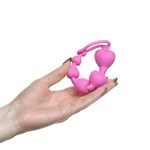Розовая анальная цепочка-елочка «Оки-Чпоки» - 18,5 см. - фото 1427013