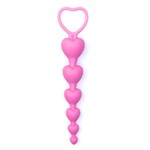 Розовая анальная цепочка-елочка «Оки-Чпоки» - 18,5 см. - фото 39423