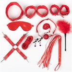 Красный БДСМ-набор «Оки-Чпоки» из 11 предметов - фото 1427224