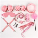 Розовый БДСМ-набор «Оки-Чпоки» из 11 предметов - фото 1427239