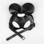 Пикантная черная маска «Озорная мышка» с заклепками - фото 1427253