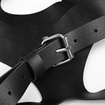 Пикантная черная маска «Озорная мышка» с заклепками - фото 1427254