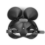 Пикантная черная маска «Озорная мышка» с заклепками - фото 1427251