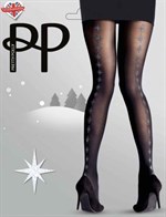 Колготки со швом из блестящих снежинок Backseam Star Tights 370204 - фото 82825