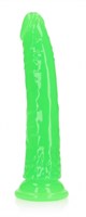 Зеленый люминесцентный фаллоимитатор на присоске - 22 см. - фото 1431743