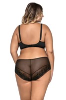 Соблазнительный бюстгальтер с мягкой чашкой +size и декоративными бретелями 370308 Соблазнительный бюстгальтер с мягкой чашкой +size и декоративными бретелями 370308