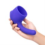 Фиолетовая насадка для wand-вибромассажера Deluxe Silicone G-Spot Wand Attachment 370432 - фото 853314