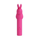 Ярко-розовый вибростимулятор в форме кролика Gerardo - фото 1429528