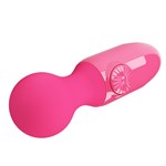 Розовый мини-вибратор с шаровидной головкой Mini Stick - фото 1429325