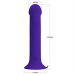 Фиолетовый вибратор с режимом боковой пульсации Murray-Youth - 19 см. - фото 1429554