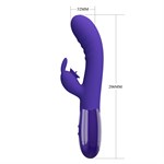 Фиолетовый вибратор-кролик Cerberus-Youth - 20,6 см. - фото 1429561