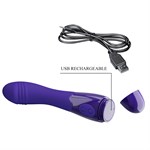Фиолетовый вибростимулятор Elemetal-Youth - 19,3 см. - фото 1429567