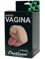 Телесный двусторонний мастурбатор - вагина и рот - фото 1432365