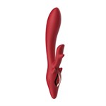 Красный вибратор-кролик - 22,5 см. - фото 1435845