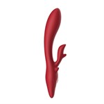 Красный вибратор-кролик - 22,5 см. - фото 1435842