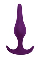 Фиолетовая анальная пробка Smooth - 12,5 см. - фото 1435485