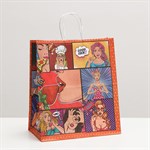 Подарочный крафтовый пакет Pop Art» - 32х19,5х37 см. - фото 1428775