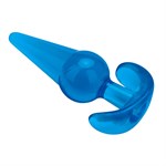 Голубая анальная пробка конической формы Medium Tapered Butt Plug - 12,7 см. 371614 - фото 33915