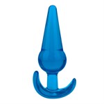 Голубая анальная пробка конической формы Medium Tapered Butt Plug - 12,7 см. 371614 - фото 33913