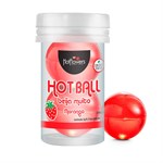 Лубрикант на масляной основе Hot Ball Beija Muito с ароматом клубники (2 шарика по 3 гр.) - фото 1430302