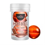 Лубрикант на масляной основе Hot Ball Beija Muito с ароматом шоколада (2 шарика по 3 гр.) - фото 37985