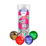 Ароматизированный лубрикант Hot Ball Mix на масляной основе (4 шарика по 3 гр.) - фото 34632